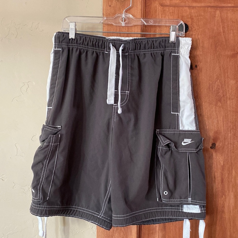 Nike, gray shorts or swim suit